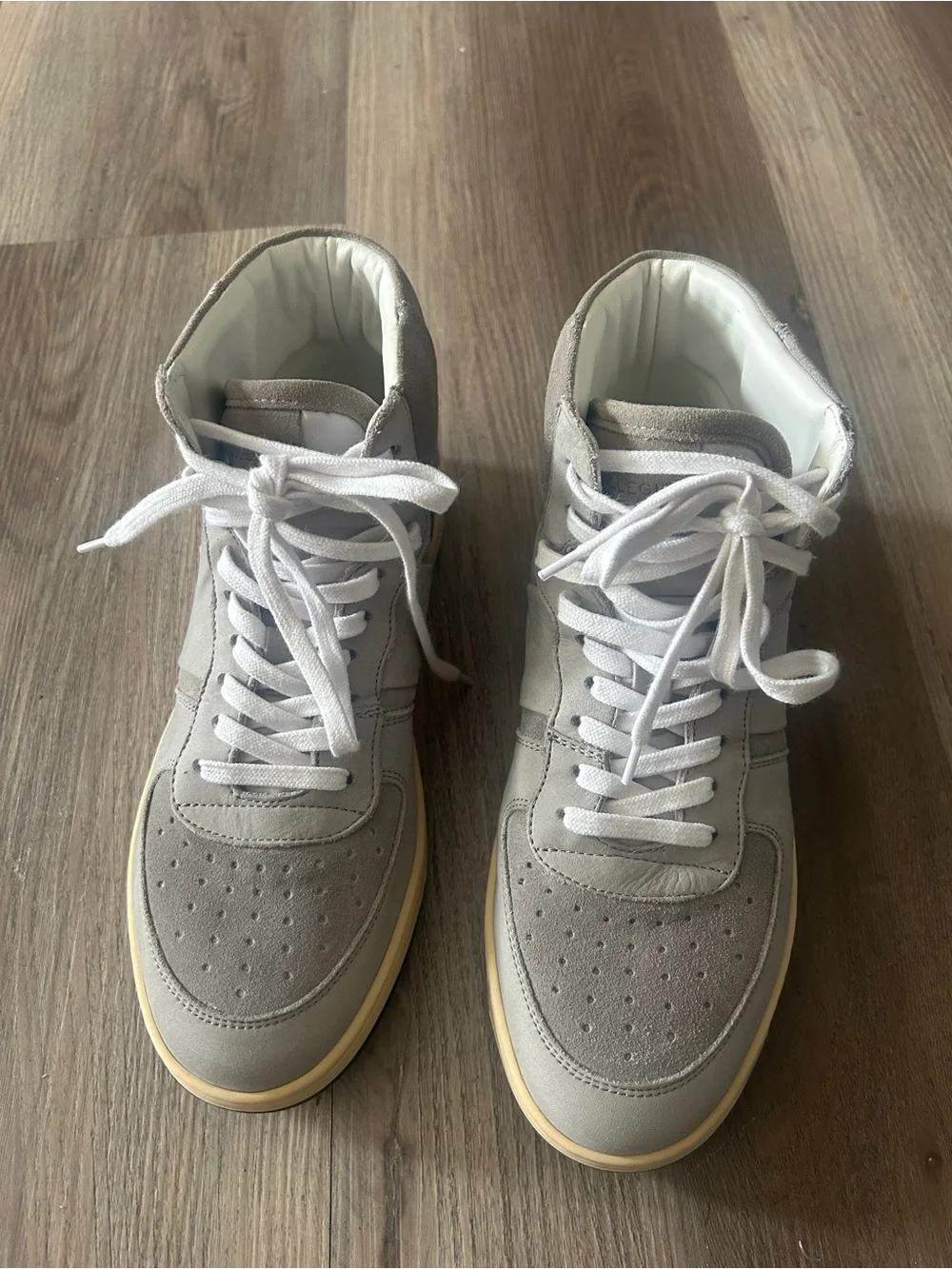 Collegium Pillar Destroyer High Top Sneaker Grey 39/9 New without Box Grey Suede